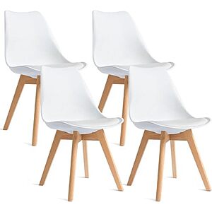 $89.99* | 4-Ct CangLong Dining Chairs Mid Century Modern Dining Chair at Amazon