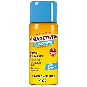 [SnS, AC] $4.49 | 4-Oz Aspercreme Lidocaine Dry Spray at Amazon