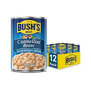 [SnS, AC] $10.57* | 12-Pk 15.5-Oz Bush's Best Cannellini Beans Cans at Amazon
