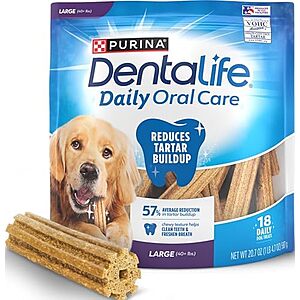 [SnS, AC] $4.49* | 18-Count Purina DentaLife Daily Oral Care Dog Sticks (Large Chews) at Amazon
