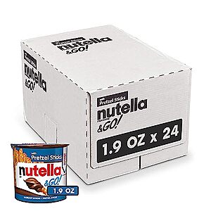 [SnS, AC] $13.04 | 24-Pack 1.9-Oz Nutella & GO! Chocolate Hazelnut Spread with Cocoa + Pretzel Sticks at Amazon (54.3￠ each)