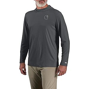 $25.79 | Carhartt Men's Force Sun Defender&trade; Lightweight Long-Sleeve Hooded Logo Graphic T-Shirt at Amazon