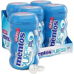 [SnS, AC] $7.67* | 4-Pack 50-Count Mentos Sugar-Free Chewing Gum w/ Xylitol at Amazon