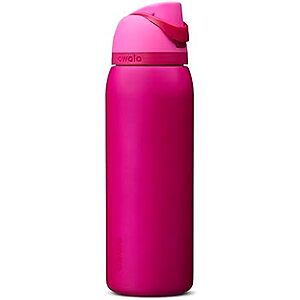 Owala FreeSip Insulated Stainless Steel Water Bottle with Straw, BPA-Free Sports Water Bottle, Great for Travel, 40 Oz, Read My Lips
