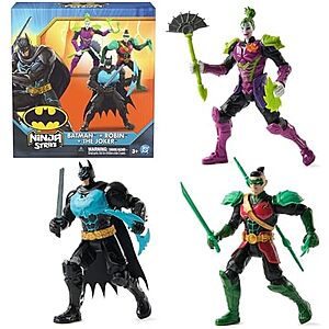 DC Comics, Batman Ninja Strike 6" 3-Pack Battle Set Action Figures with Pop-Out Ninja Accessories, Super Hero Kids Toys for Boys and Girls Ages 3 & Up
