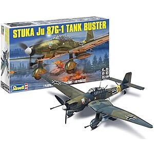 $16.78 | Revell Stuka Ju 87G-1 Tank Buster Plastic Model Kit at Amazon