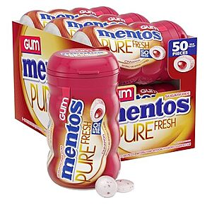 [SnS, AC] $12.37 | 6-Pack 50-Count MENTOS Pure Fresh Sugar Free Gum at Amazon