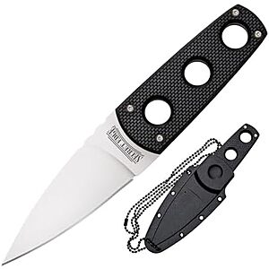 $21.74 | Cold Steel Secret Edge Durable Lightweight Japanese AUS8A Steel Drop Point 3.5" Fixed Blade Tactical Outdoor Hunting Concealed Carry Neck Knife at Amazon