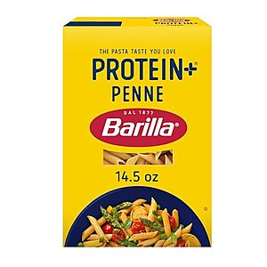 [SnS, AC] $8.25* | 5 &times; 14.5-oz Barilla ProteinPLUS Multigrain Penne Pasta ($1.65 each) at Amazon