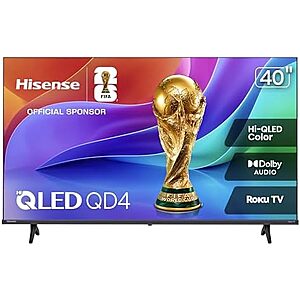$159.99 | Hisense 40-Inch Class QD4SR Series Hi-QLED FHD Smart Fire TV (40QD4SR, 2026 Model) at Amazon
