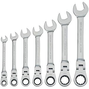 CRAFTSMAN Ratchet Set, 7-Pack, 72-Tooth, 180 Degree Flexi Head Design, Solid Chrome Finish (CMMT87009)