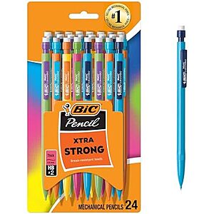[SnS] $4.25* | 24-Count BIC Xtra-Strong Thick Lead Mechanical Pencil (0.9mm) at Amazon