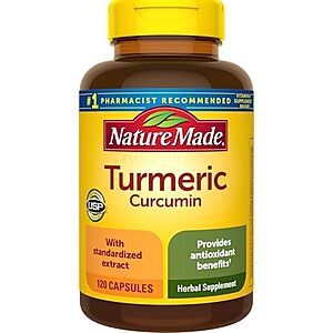 [SnS, AC] $8.27* | 120-Count Nature Made Turmeric Curcumin 500mg Capsules Herbal Supplement at Amazon