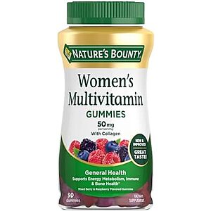 [SnS, AC] $8.79 | 2 &times; 90-Count Nature's Bounty Women Multivitamin Gummies ($4.39 each) at Amazon