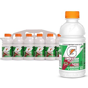 [SnS] $6.63* | 12-Pk 12-Oz Gatorade Lower Sugar Electrolyte Sports Drink (Glacier Cherry) at Amazon