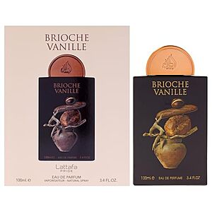 $18.50* | 3.4oz Lattafa Pride Brioche Vanille for Unisex Eau de Parfum Spray at Amazon