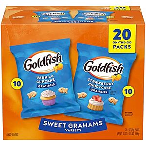 [SnS, AC] $6.28* | 20-Pk 1-Oz Goldfish Grahams (Strawberry Shortcake & Vanilla Cupcake) at Amazon