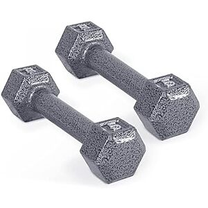 $10.99* | 5-Lb Pair CAP Barbell Cast Iron Hex Dumbbell at Amazon