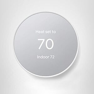 $79 | Google Nest Thermostat - Smart Thermostat for Home - Programmable Wifi Thermostat - Snow at Amazon