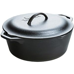 [NEW] $56.99 | 7-Qt Lodge Cast Iron Dutch Oven at Amazon