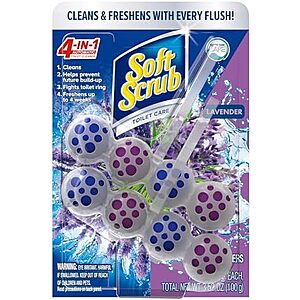 [SnS, AC] $3.15* | 2-Ct Soft Scrub 4-in-1 Rim Hanger Toilet Bowl Cleaner (Lavender) at Amazon