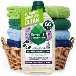[SnS, AC] $5.58** | 23-Oz Seventh Generation Ultra Concentrated Laundry Detergent (Free & Clear) at Amazon