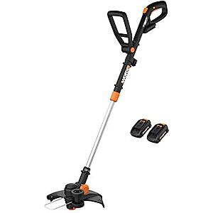 $95.09 | WORX 3 in 1 Cordless String Trimmer/Lawn Edger/Mini Mower, 2 Batteries & Charger Included, WG170 at Amazon