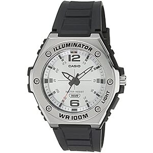 Casio Illuminator Metal Bezel Heavy Duty Resin Band Black Dial (Model: MWA100H-7AV)