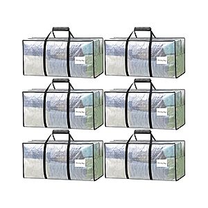 $19.99 | 23-Gallon VISVEIL Heavy-Duty Storage Bags (6-Pack) at Woot!