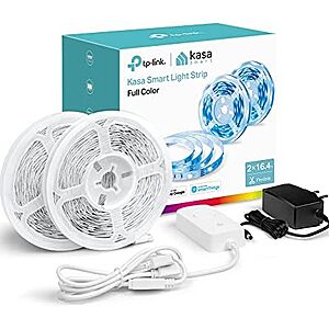 $24.99 | Kasa Smart LED Light Strip, RGB, 32.8ft(2 Rolls of 16.4ft.) at Amazon