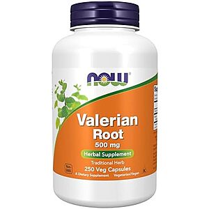 [NEW, SnS] $6.97 | NOW Foods Supplements, Valerian Root 500 mg, 250 Veg Capsules at Amazon