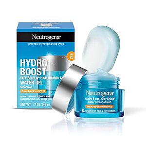 [SnS, AC] $7* | 1.7-Oz Neutrogena Hydro Boost City Shield Water Gel Face Moisturizer w/ SPF 25 at Amazon