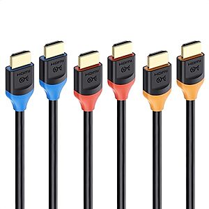 $19.19* | 3-Pk 6.6' Cable Matters 8K Ultra High Speed Certified HDMI 2.1 Cables at Amazon