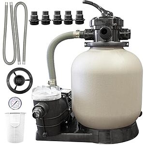 [NEW] $154.79 | SWIMLINE Sand Filter Pump for Above Ground Pool - 14'', 0.43THP, 2400 GPH at Amazon