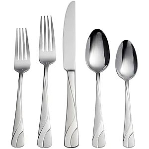 [NEW] $32.97 | Oneida River 20 Piece Everyday Flatware Set, Service for 4, 18/0 Stainless Steel at Amazon