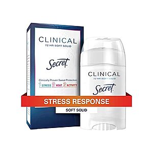 $3.99 | 1.6-Oz Secret Clinical Strength Stress Response antiperspirant & Deodorant at Woot!