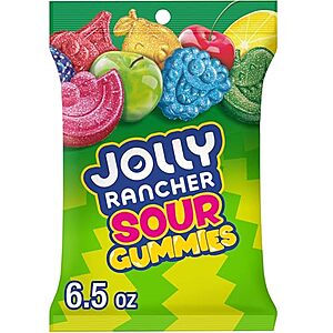 [SnS, AC] $1.49** | 6.5-Oz Jolly Rancher Sour Gummies Assorted Fruit Flavored Candy (Original) at Amazon