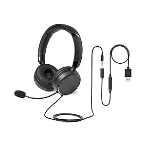 $5.37 | Amazon Basics On Ear Wired Computer at Woot!