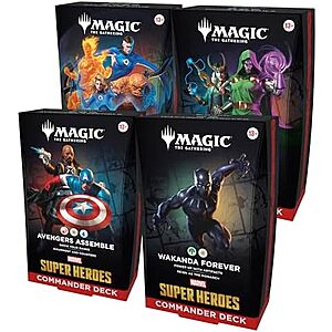 $209.95 | Magic: The Gathering | Marvel Super Heroes Commander Deck Bundle at Amazon