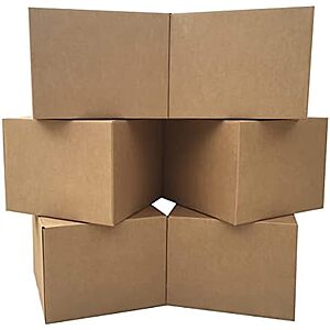 $13.60** | 6-Pack Uboxes Large Moving Boxes (20" x 20" x 15") at Amazon