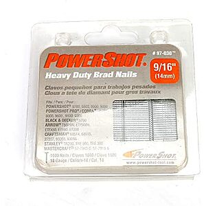[NEW] $1.38 | Arrow 97-030CS 18-Gauge Steel Brad Nails, Silver, 9/16-Inch, 1600 Pack at Amazon