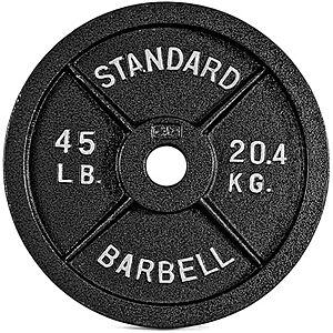 [NEW] $38.74 | 45-Lbs CAP Barbell 2-Inch Olympic Weight Plate at Amazon