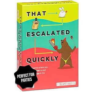 $11.95 | That Escalated Quickly by Exploding Kittens, 2-8 Players at Amazon