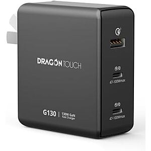 $19.85 | Dragon Touch 130W USB C Charger Block, 3-in-1 GaN Charger, 100W Fast Charging Station at Amazon