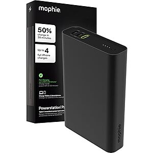 $34.99* | Mophie 20,000mAh Powerstation Fast 3-Port 45W USB-C Power Bank at Amazon