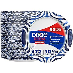 [SnS, AC] $47.24* | 3 &times; 172-Count 10" Dixie Ultra Large Heavy Duty Paper Plates ($15.75 each) at Amazon