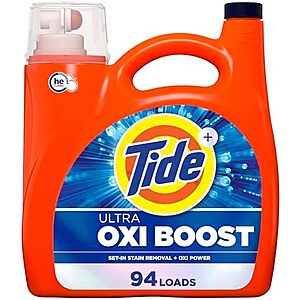 [SnS, AC] $46.14 | 4 &times; 132-Oz Tide Ultra Oxi Boost Liquid Laundry Detergent (Original, 94 Loads) ($11.54 each) at Amazon