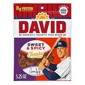 [AC] $1.63 | 5.25-Oz David Jumbo Sunflower Seeds (Sweet and Spicy) at Amazon