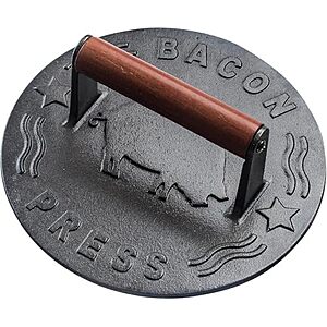 $8.99* | 7" Bellemain Heavy-Duty Cast Iron Bacon/Burger Press w/ Wooden Handle at Amazon
