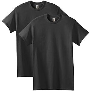 $6.96* | 2-Pk Men's Gilden Heavy Cotton Classic Fit T-Shirt (Black) at Amazon